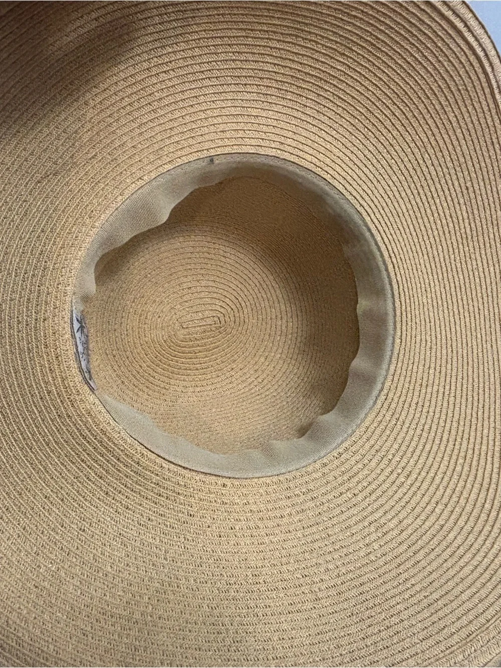 Beaded Raffia Wide-Brim Sun Hat in Tan